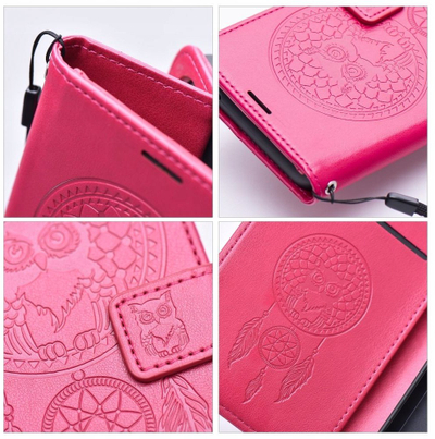 Kuti mbrojtëse OEM MEZZO Book Case Dreamcatcher për iPhone 17 Pro Max, me xhepa për karta, me mbyllje magnetike, rozë