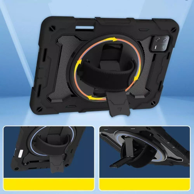 Këllëf tablet Tech-Protect Armored 360 me stand, për Xiaomi Pad 6 / 6 Pro, me xham mbrojtës, i zi