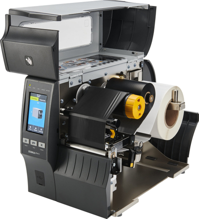 Printer industrial Zebra ZT411, 300 dpi, me kabllo edhe me wireless, gri e zezë