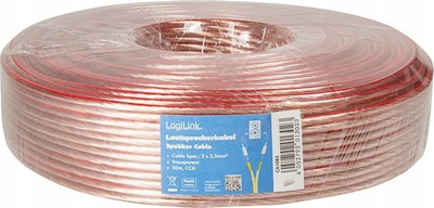 Kabllo altoparlanti LogiLink CA1085, 2x0.75mm², transparent