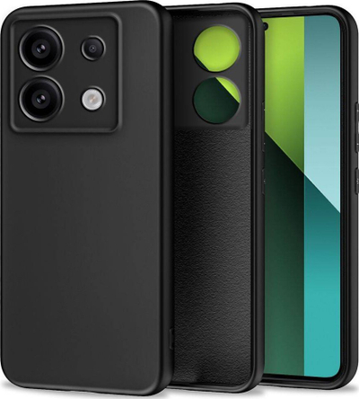 Futrollë telefoni Tech-Protect Icon për Xiaomi Redmi Note 13 Pro 5G Poco X6 5G, silikoni, ultra e hollë, e zezë