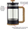 Përgatitës kafeje French Press Klausberg, 350ml, xham borosilikat, dorezë imitacion druri