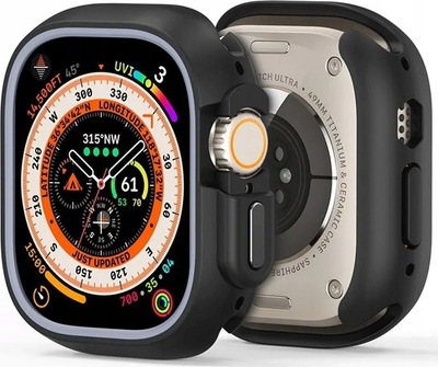 Mbulesë mbrojtëse Dux Ducis Bamo për Apple Watch Ultra 49mm, PC i fortë, Black Gray