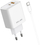 Karikues AC Beline 45W GaN, me USB A edhe USB C, me kabllo USB C në USB C, i bardhë