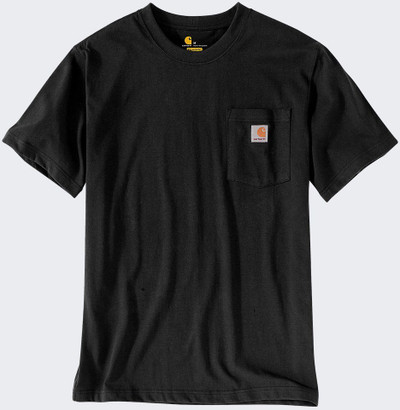 Работна маица Carhartt Workwear K87 Pocket, памук, XXL, црна