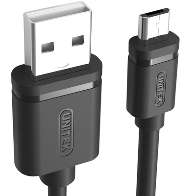 Kabllo Unitek (Y-C435GBK), USB A - Micro USB (M / M), 3m, e zezë 