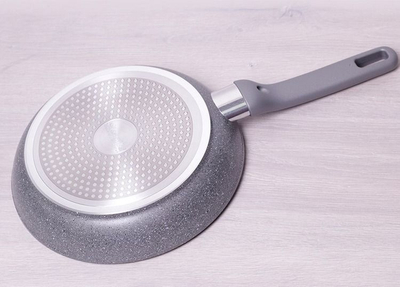 Tigan graniti Kamille, 30 cm, për induksion edhe gaz, gri