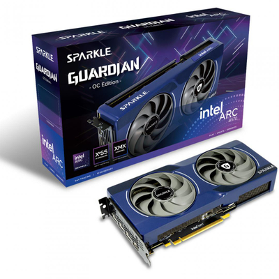 Kartë grafike Sparkle Intel Arc B570 Guardian OC, 10GB GDDR6, blu