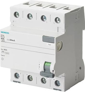 Çelës diferencal Siemens 5SV4344-0KL, 4P, 40A 30mA, tip AC