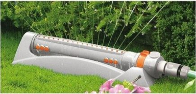 Sprinkler oscilues Verve White Line, 375 m², metal, gri