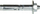 Anker metalik Fischer FSA B 10/10, 10x69 mm, me arrë dhe rondele