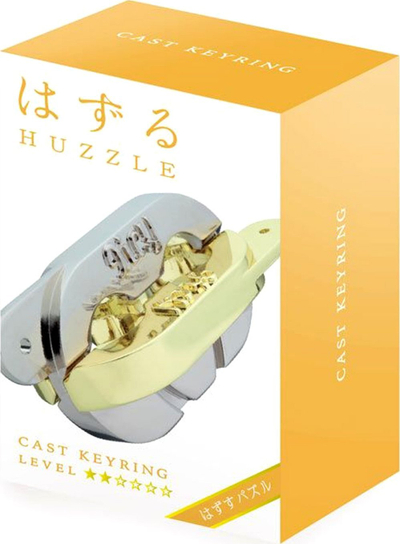 Puzzle metalik Huzzle Cast Keyring, Level 2/6 G3, ngjyrë argjendtë