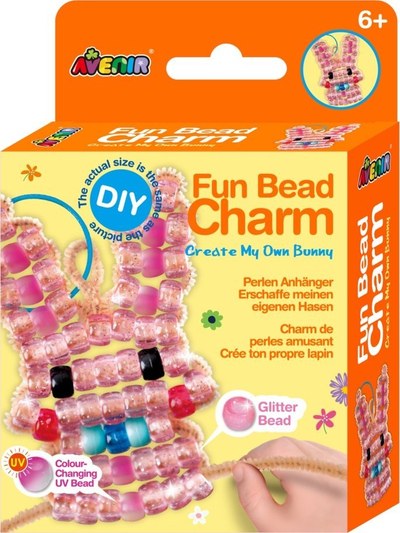 Set kreativ Avenir Fun Bead Charm Make My Own Cat, varëse mace DIY, rruaza me ngjyra, për kalamaj nga 6 vjeç