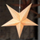 Yll dekorativ Home Styling Collection Lighted Star Velvet Beige Hanging, 75 cm, për varje, bezhë