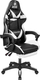 Karrige gaming Kruger&amp;Matz Warrior GX-150, eco lëkurë, me mbështetëse këmbësh, bardh e zi