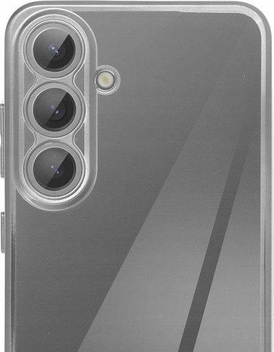 Futera Glam për Samsung Galaxy A55 5G, transparente me kornizë argjendi