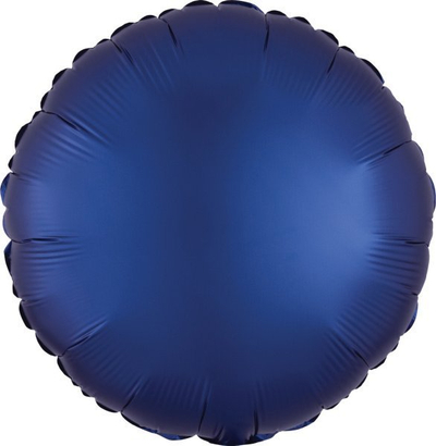 Balonë folie Party Deco Lustre Navy Blue Round, 43cm, rrumbullake, blu navy