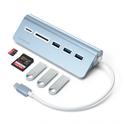 USB Hub Satechi USB-C Aluminum, i kaltër