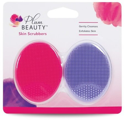 Pady eksfoliuese silikoni Unold Plum Beauty PLB-8225P, set 2 copë, për fytyrë, rozë dhe vjollcë