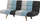 Divan-krevat Beliani Ingaro, mekanizëm klik-klak, material poliestër, patchwork gri e blu