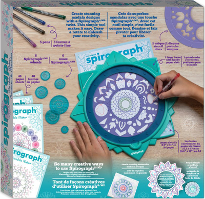 Set vizatimi Spirograph Mandala Maker, për mandala, formati A4, shumëngjyrësh
