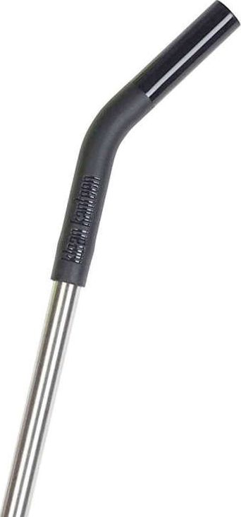 Pipë çeliku Klean Kanteen Drinking Straw Single, e ripërdorshme, me silikon, argjendtë e zezë