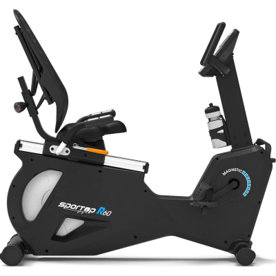 Рекумбент велосипед Sportop R60, магнетен систем на кочење, до 150 kg, црн