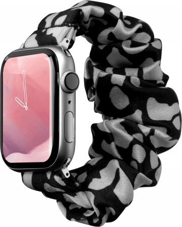 Rrip për orë LAUT Scrunchie për Apple Watch 38 40 41mm, elastik, i zi me gri