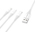 Kabllo karikimi Vayox 3in1, Micro USB USB C Lightning, 1m, e bardhë