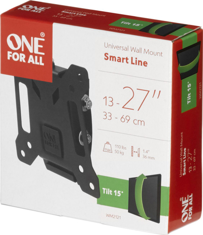 Mbajtëse muri One For All WM2121, 13\"-27\", deri 50 kg, e zezë