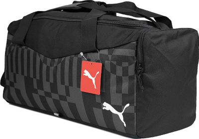 Çantë sportive Puma individualRISE Small Bag, poliestër, me rrip shpatulle, e zezë gri