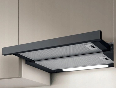 Aspirator i integruar Elica Elite 14 LUX, 60cm, teleskopik, i zi