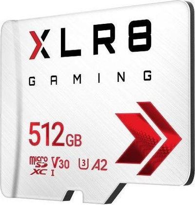 Мемориска картичка microSD PNY XLR8 Gaming, 512GB, UHS I A2, бела