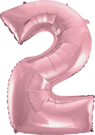 Balonë numër 2 Godan, 92 cm, rozë e hapur