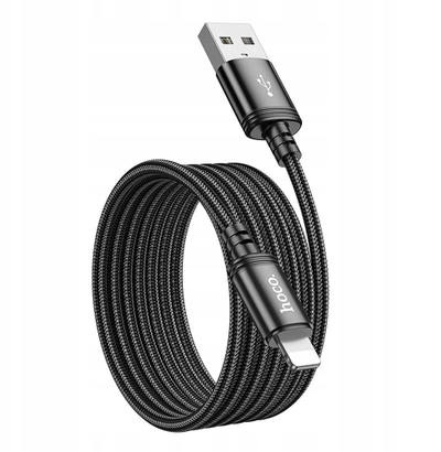 Kabllo USB A në Lightning Hoco X89, 2.4A, 2 m, e zezë