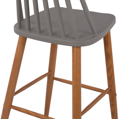 Stol bari Vanessa HM8459.10, 43x49x107 cm, ulëse 75 cm, gri