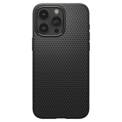 Mbrojtëse telefoni Spigen Liquid Air Armor për iPhone 15 Pro, TPU, shumë e hollë, e zezë
