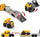 Set lodrash ndërtimi Dickie Volvo Micro Builder, kamion transportues 32cm