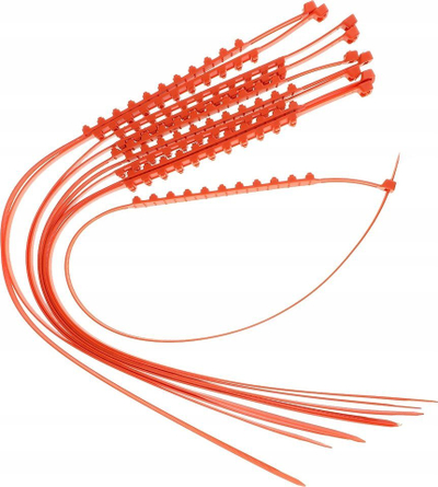Rripa antirrëshqitës për goma GEKO FIXEM, set 10 copë, plastikë najlon, të kuq
