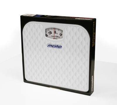 Peshore banjoje Mesko MS 8160, mekanike, kapacitet 130kg, e bardhë