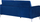 Divan 3-vendësh Beliani Fenes, kadife, këmbë metal, blu navy