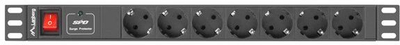Prizë zgjatese PDU Lanberg PDU-07F-0200-IEC-BK, 7x Schuko, 2m, 19", e zezë
