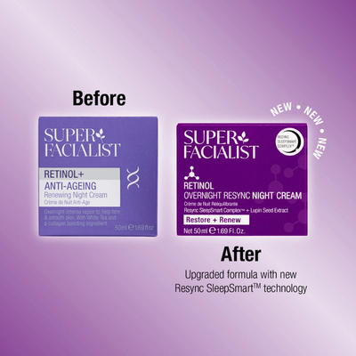 Krem nate për fytyrë Super Facialist Retinol Overnight Resync Night Cream, 50 ml