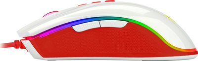 Maus gaming Redragon M711C Cobra, 10000 DPI, RGB, i bardhë me të kuqe