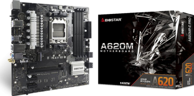 Матична плоча Биостар A620MP-E PRO, AMD A620, DDR5, PCIe 4.0, M.2