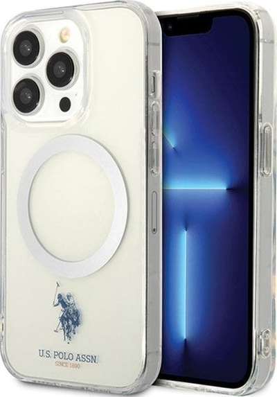 Mbulesë telefoni US Polo Assn MagSafe për iPhone 15 Pro, transparente