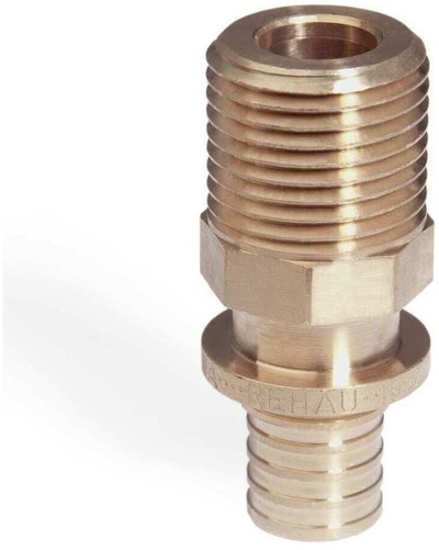 Adaptër kalimi Rehau Rautitan RXplus, 16mm, R 1", bronz i kuq