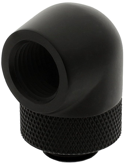 Përshtatës këndor për ftohje me ujë XSPC V2, G1/4", 90° rrotullues, i zi mat
