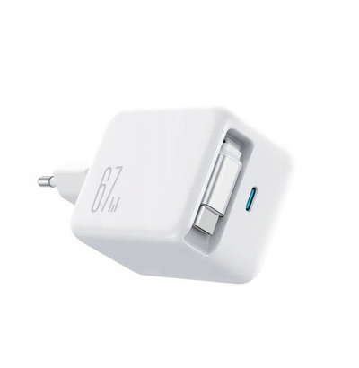 Karikues USB Joyroom JR-TCL06 GaN, 67W, me kabllo USB-C tërheqëse, i bardhë