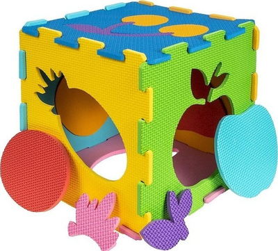 Tapet puzzle për kalamoj Smily Play Foam Mat Fruit, prej shkumë, me figura frutash, shumëngjyrësh